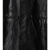 Abnehmbarer Lederparka mit Fransenbesatz