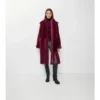 Abnehmbarer Schal Lammfelljacke