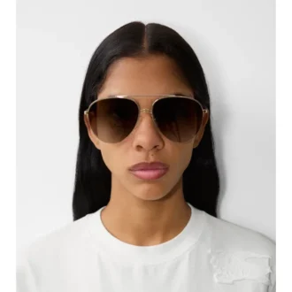 Aviator-Sonnenbrille mit Karomuster