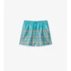 Badehose mit Farbverlauf im Karomuster