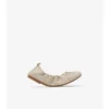 Ballerinas aus kariertem Leder in Beige 