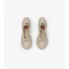 Ballerinas aus kariertem Leder in Beige 