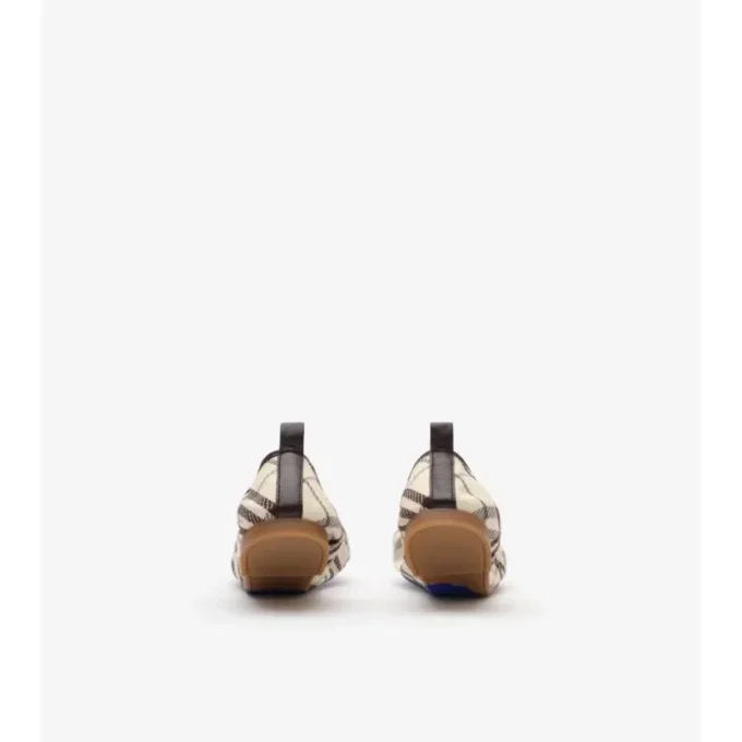 Ballerinas mit Karomuster in Beige