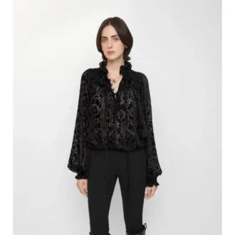 Barocke Bluse aus Seidenmisch-Samt