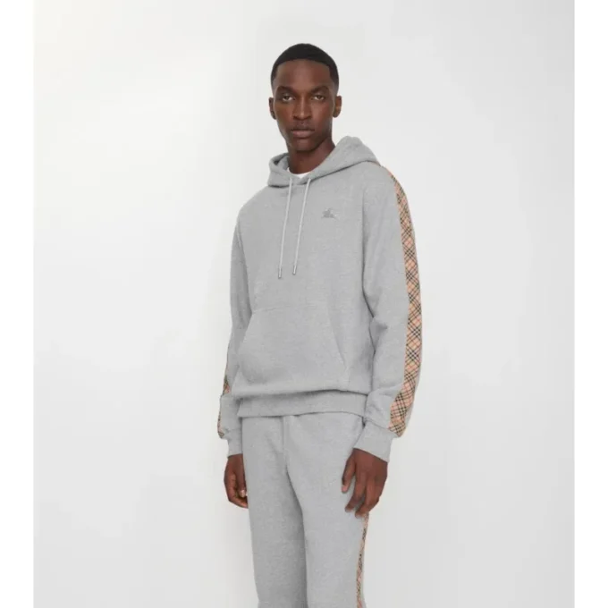 Baumwoll-Hoodie mit Karomuster