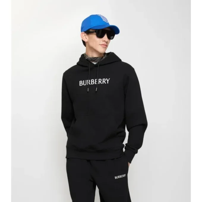 Baumwoll-Hoodie mit Logo