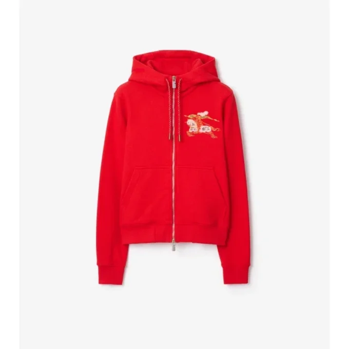 Baumwoll-Hoodie mit Reißverschluss