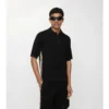 Baumwoll-Poloshirt mit Karobordüre