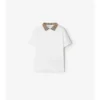 Baumwoll-Poloshirt mit Karokragen