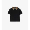 Baumwoll-Poloshirt mit Karokragen