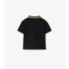 Baumwoll-Poloshirt mit Karokragen