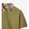 Baumwoll-Poloshirt mit Karomuster am Kragen