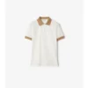 Baumwoll-Poloshirt mit Logo am Kragen