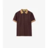 Baumwoll-Poloshirt mit Logo am Kragen