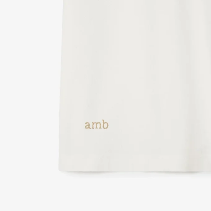 Baumwoll-Poloshirt mit Logo am Kragen