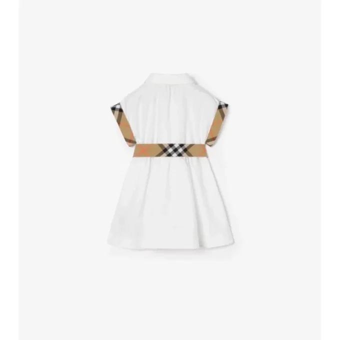 Baumwoll-Shirt-Kleid mit Karomuster