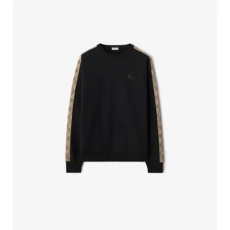 Baumwoll-Sweatshirt mit Karomuster