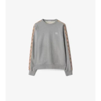 Baumwoll-Sweatshirt mit Karomuster