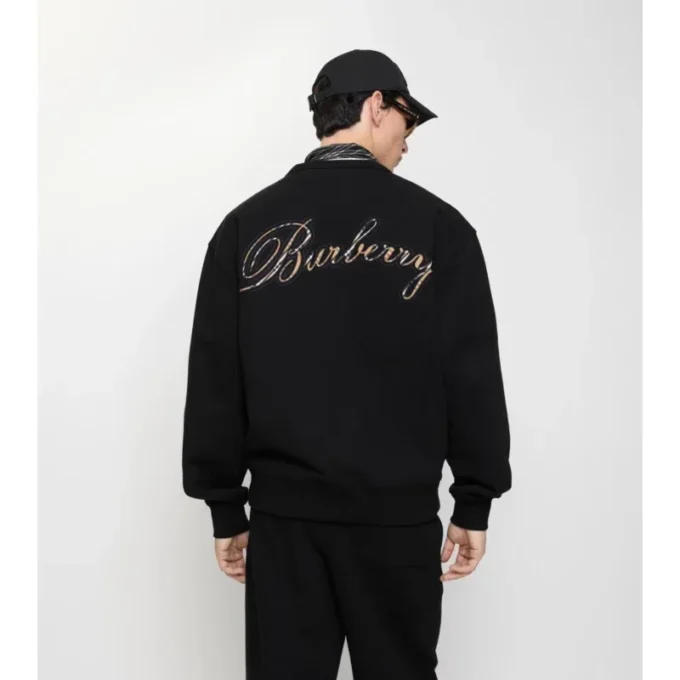 Baumwoll-Sweatshirt mit kursivem Logo