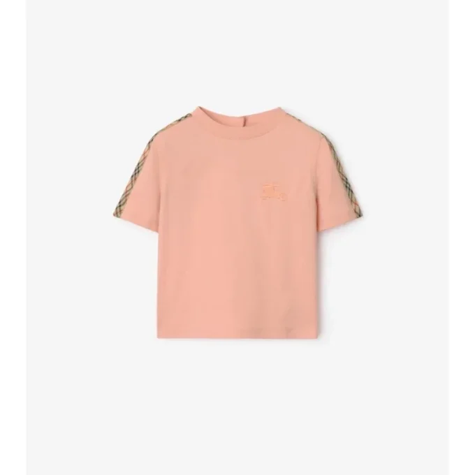 Baumwoll-T-Shirt mit Karomuster