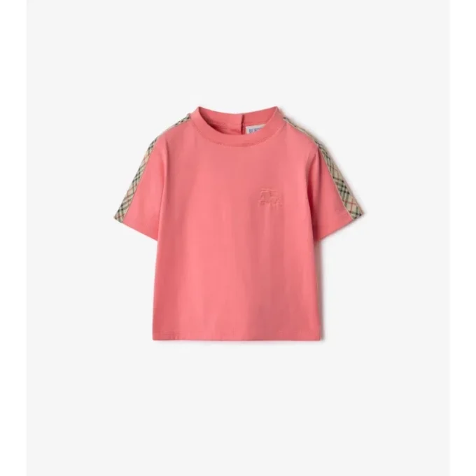 Baumwoll-T-Shirt mit Karomuster