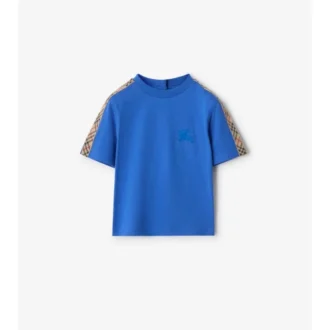 Baumwoll-T-Shirt mit Karomuster