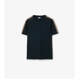 Baumwoll-T-Shirt mit Karomuster
