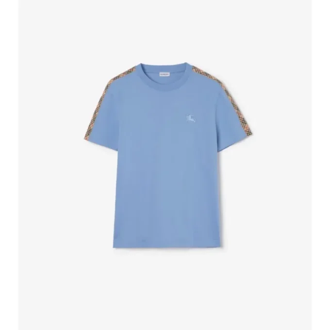 Baumwoll-T-Shirt mit Karomuster
