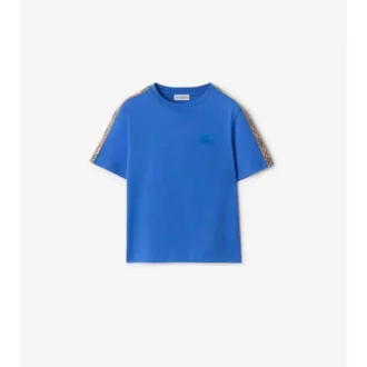 Baumwoll-T-Shirt mit Karomuster