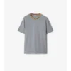 Baumwoll-T-Shirt mit Karomuster