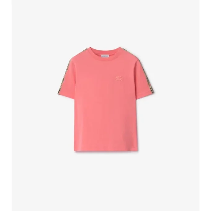 Baumwoll-T-Shirt mit Karomuster