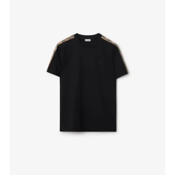 Baumwoll-T-Shirt mit Karomuster
