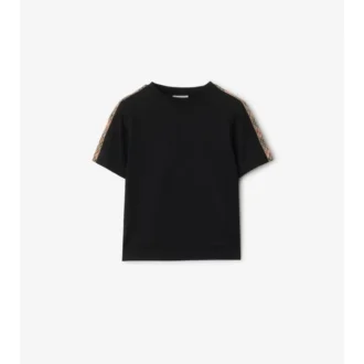 Baumwoll-T-Shirt mit Karomuster