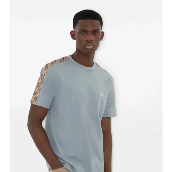 Baumwoll-T-Shirt mit Karomuster