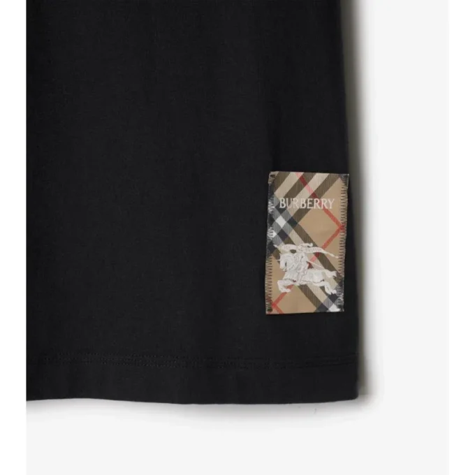 Baumwoll-T-Shirt mit Karomuster