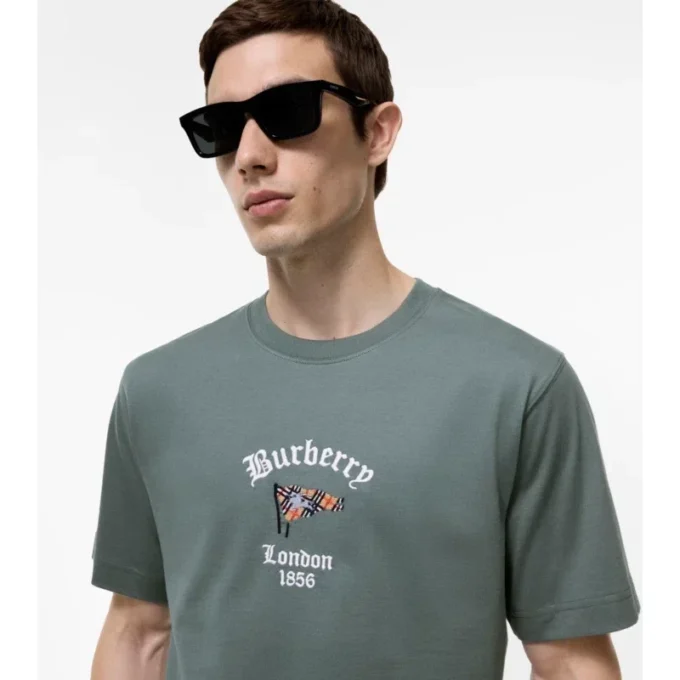 Baumwoll-T-Shirt mit Karomuster