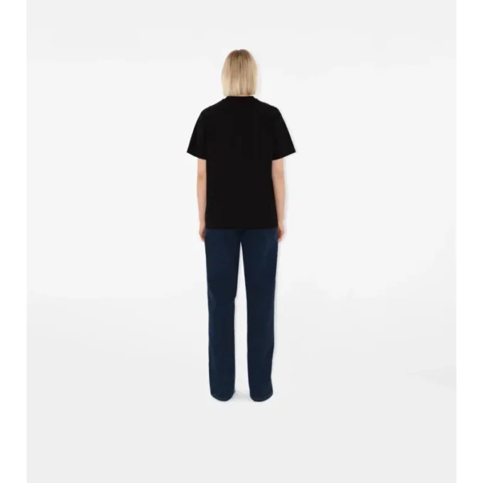 Baumwoll-T-Shirt mit Karomuster und aufgesetzter Tasche