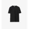 Baumwoll-T-Shirt mit kursivem Logo im Karomuster