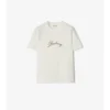 Baumwoll-T-Shirt mit kursivem Logo im Karomuster
