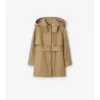 Baumwoll-Trench Coat mit Kapuze
