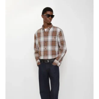 Baumwollhemd mit Madras-Karomuster