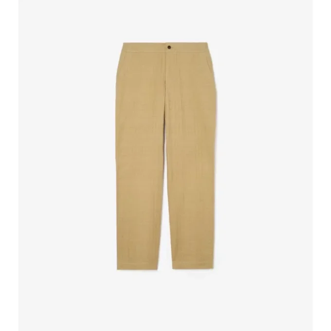 Baumwollhose mit strukturiertem Karomuster