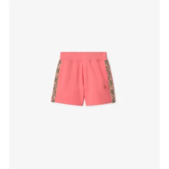 Baumwollshorts mit Karobordüre
