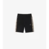 Baumwollshorts mit Karobordüre