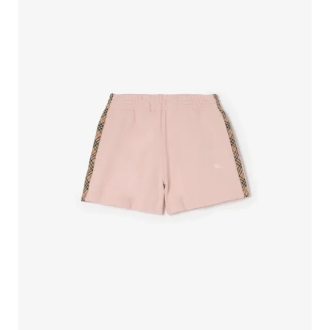 Baumwollshorts mit Karobordüre