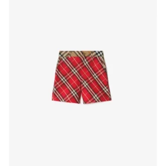 Baumwollshorts mit Karomuster