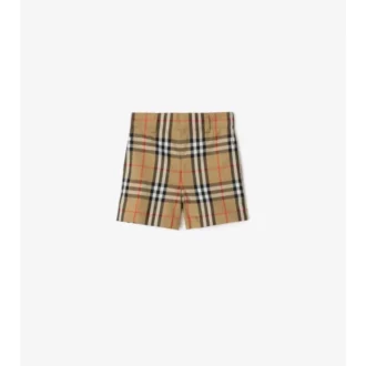 Baumwollshorts mit Karomuster