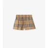 Baumwollshorts mit Karomuster