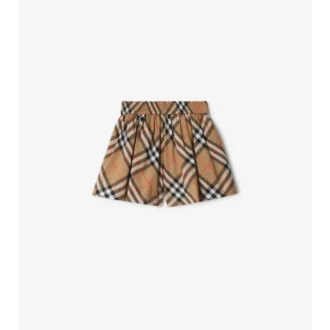 Baumwollshorts mit Karomuster