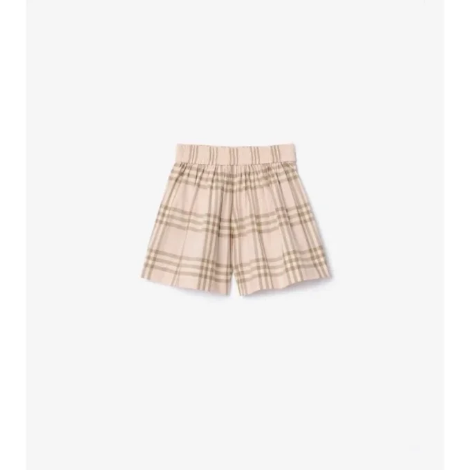 Baumwollshorts mit Karomuster